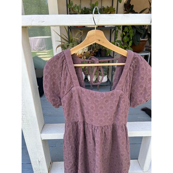 Madewell Floral quilted puff-sleeve mini dress size small - Picture 6 of 7